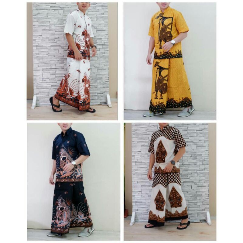 Setelan sarung batik pria setelan kemeja batik pria setelan batik pria 01