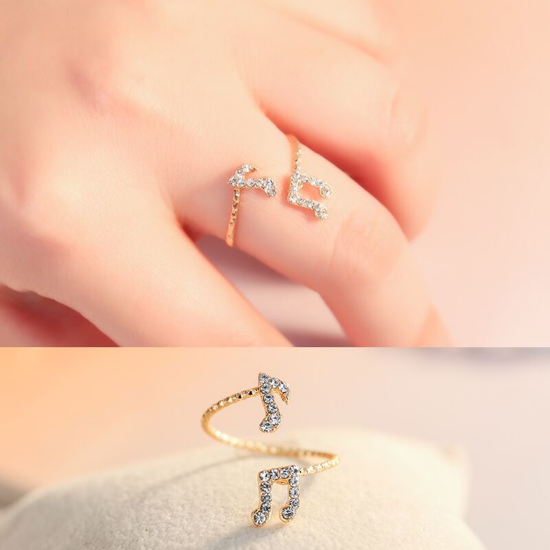 Cincin fashion bentuk bunga 925 flora notes adjustable model korea terbaru