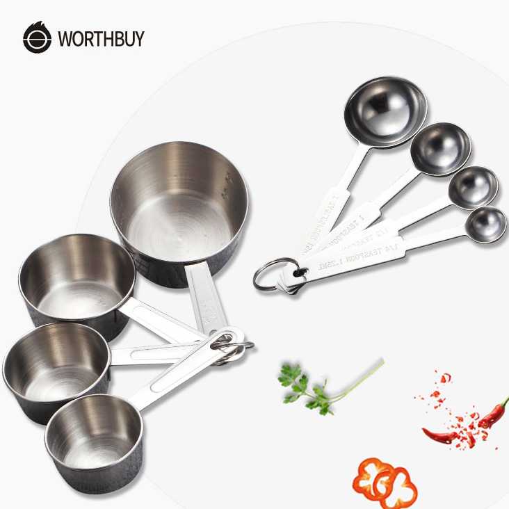 HOOMIN Sendok Takar Ukur Stainless Steel Measuring Spoon 8 PCS - 16780