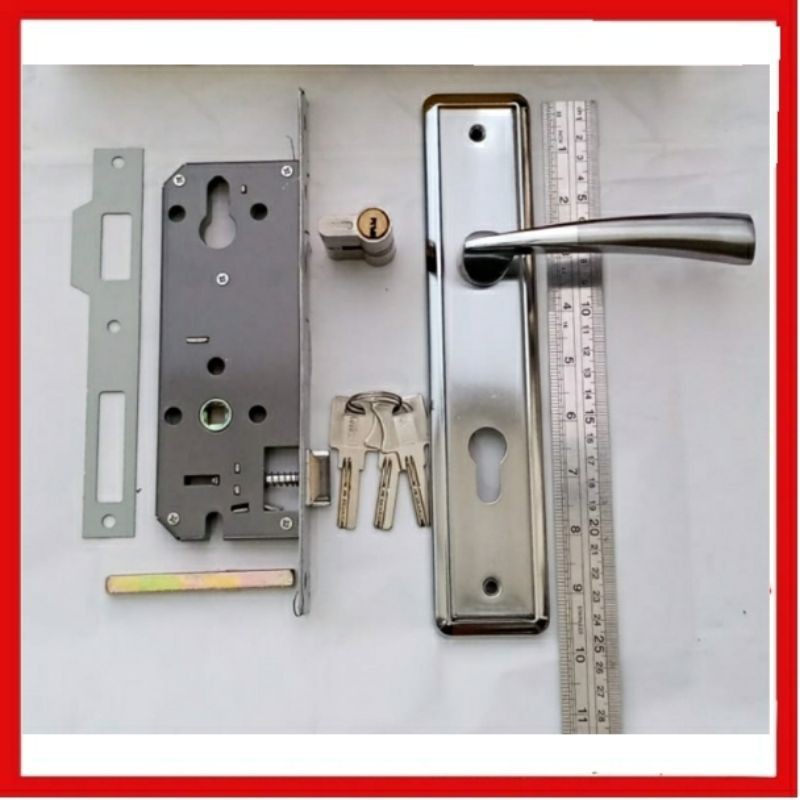 KUNCI PINTU BESAR TIPE 011 TEBAL BAGUS-KUNCI PINTU RUMAH-KUNCI PINTU STAINLESS-KUNCI SET