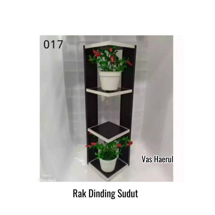 Rak Sudut Ruangan/Rak Dinding Sudut/Rak Kayu Pajangan Dekorasi/Rak Gantung Serbaguna