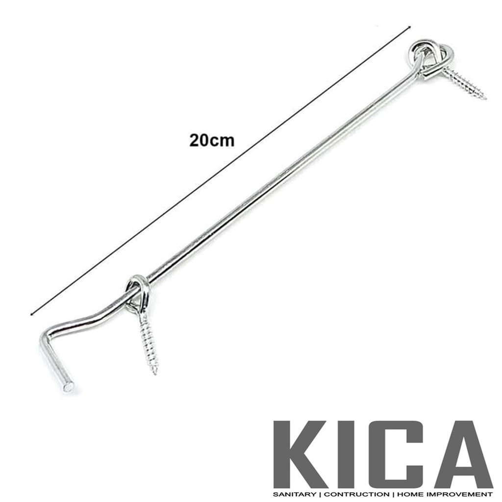 HAK ANGIN JENDELA /  PENAHAN JENDELA SILVER POLOS 20 CM