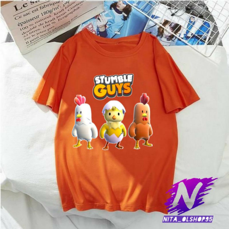 baju stumble guys ayam kaos anak stumble guys karakter ayam