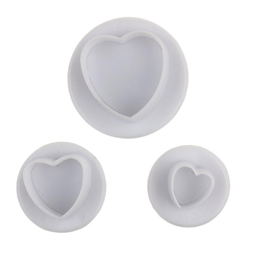 R-FLOWER 3pcs /set Cetakan Mold DIY Cookie Sugarcraft Love Heart