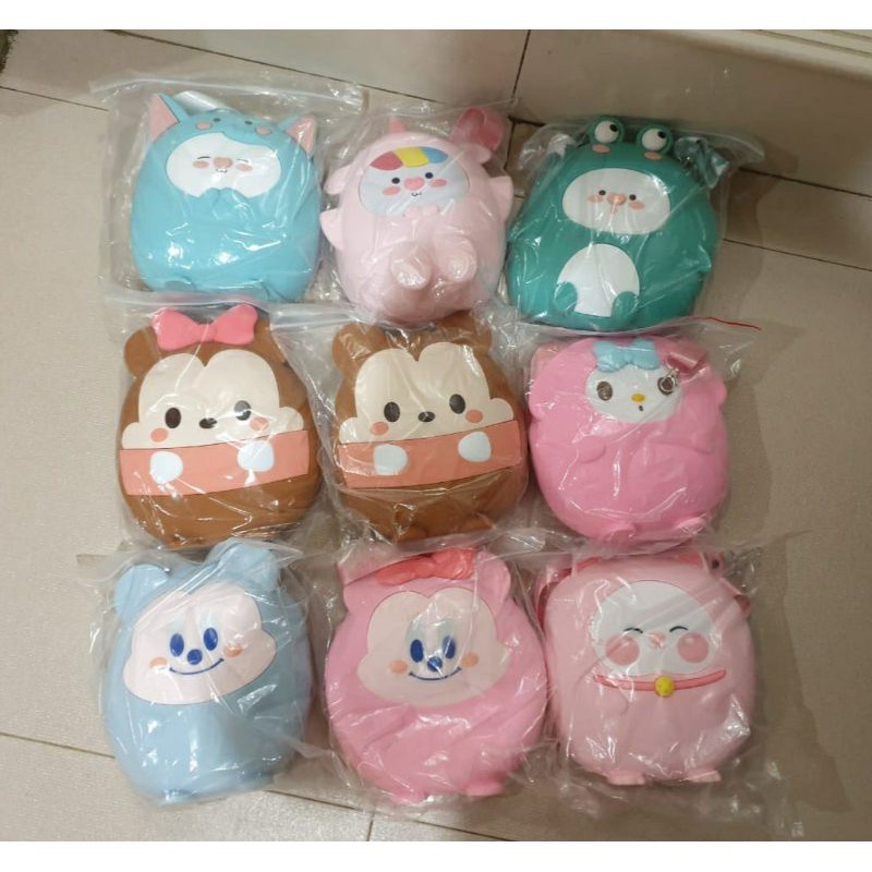 Tas Ransel Selempang Jelly Silicone Kitty Melody Mickey Minnie