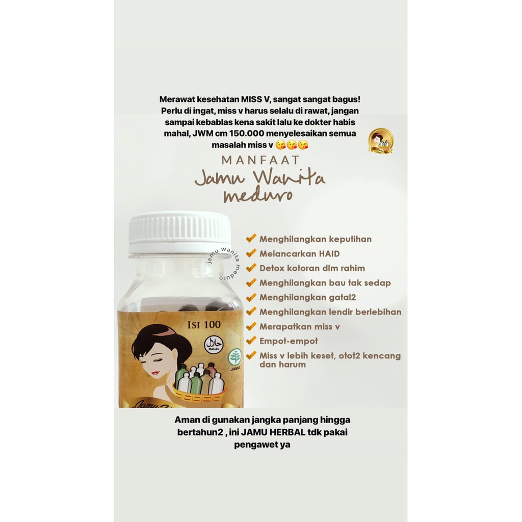 

Jamu Wanita Meduro JWM isi 100 PREMIUM MMM1381