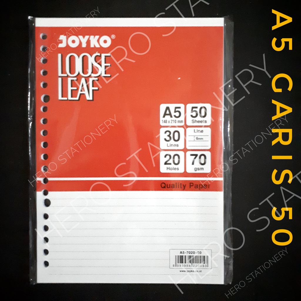 

Joyko kertas isi file loose leaf paper garis A5 50 lembar