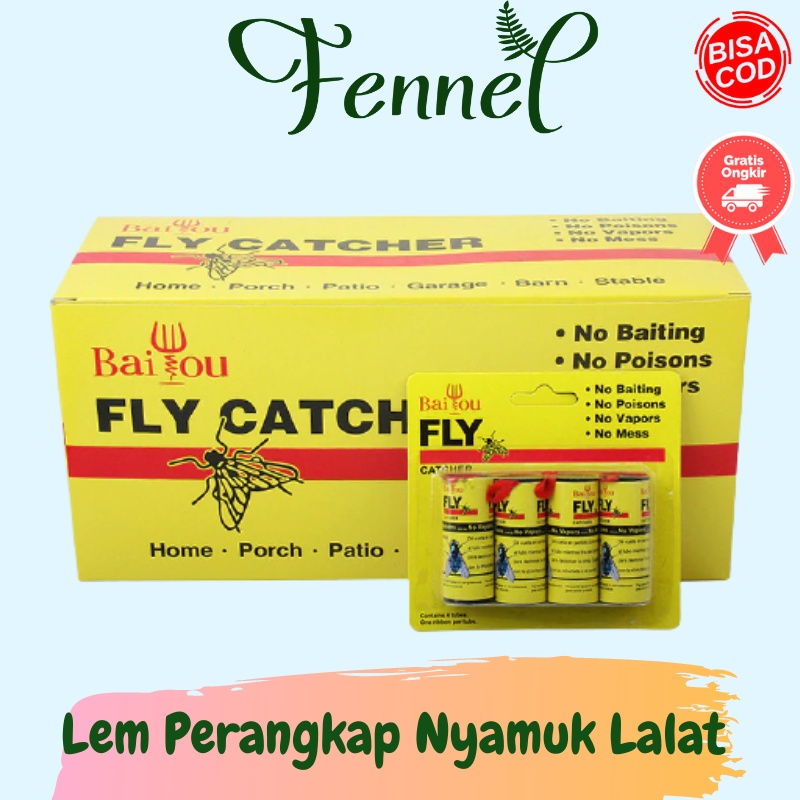 Kertas Lem Perangkap Nyamuk Lalat 4 PCS