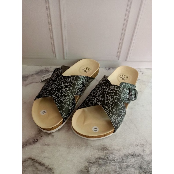 Sandal Puyuh Wanita NVD X Disney Slop Slip ON Cewek Branded Matahari