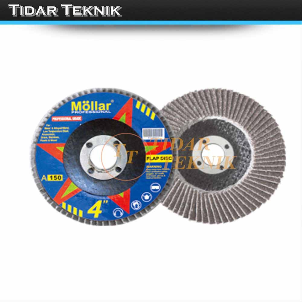 Flap Disc 4" Mollar Amplas Susun / Mata Gerinda Amplas Mollar