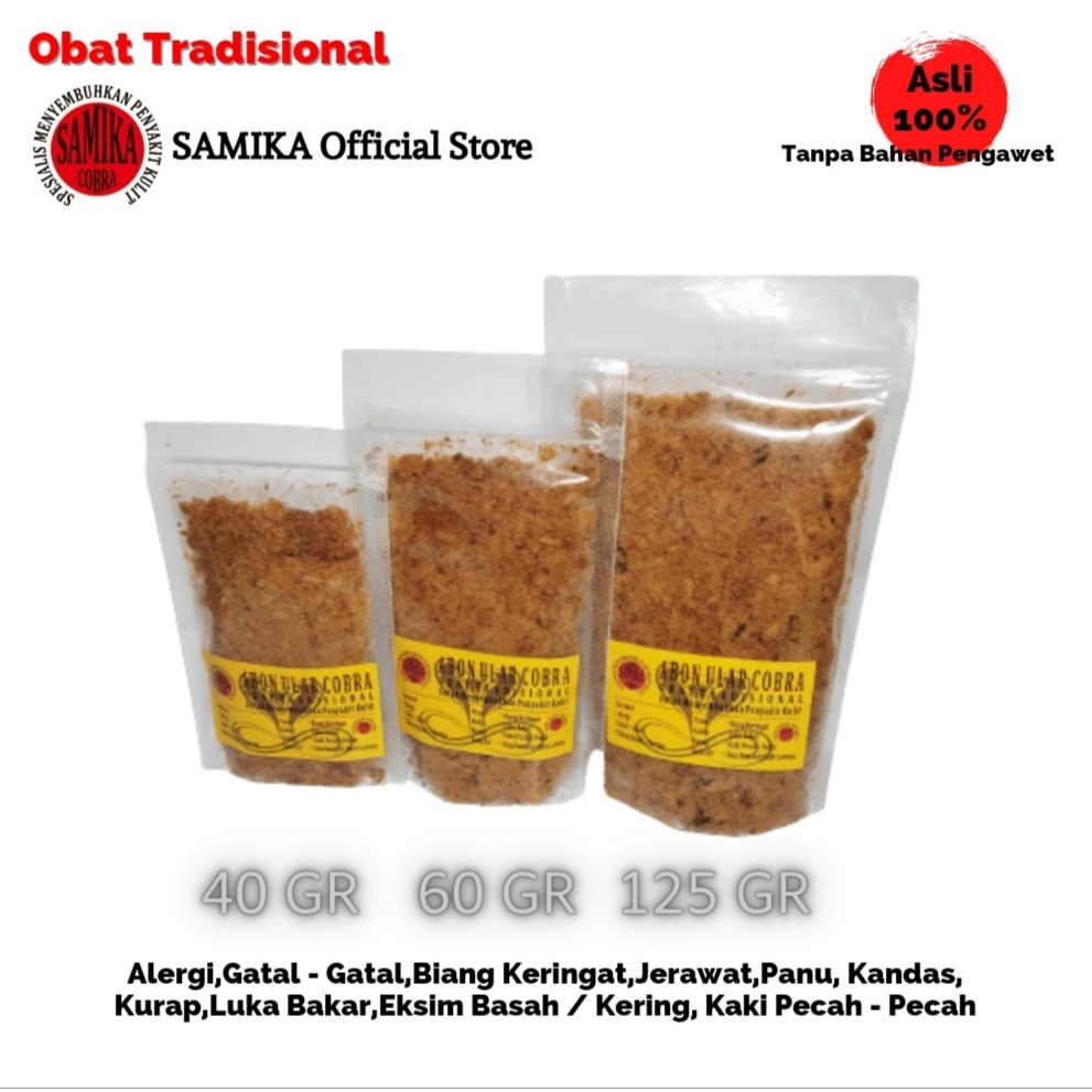Abon Ular Cobra 60 Gr/Obat Gatal/Obat Eksim/Obat Jerawat/Obat Alergi/Biang Keringat/Dan Penyakit Kul