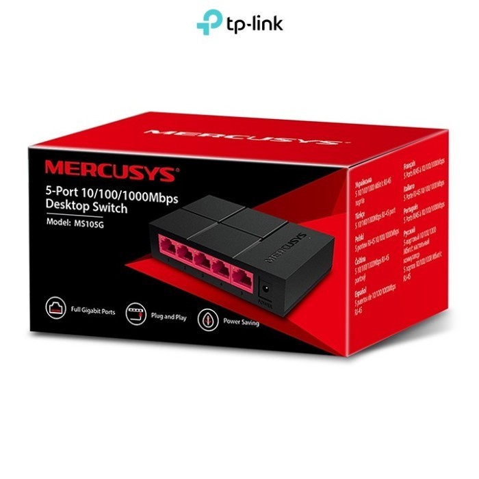 Switch HUB Mercusys 5 Port MS105G 10/100/1000 Mbps HUB Switch 5-Port