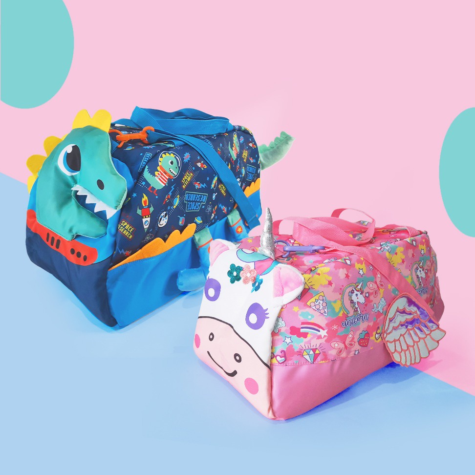 VEST TAS TRAVELING BESAR GYM ANAK DINO/UNICORN U2033