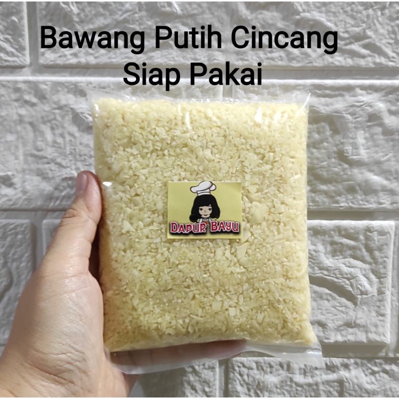 

Bawang Putih Cincang / Bawang Putih Cincang Fresh Mentah Tanpa Minyak / Minced Garlic