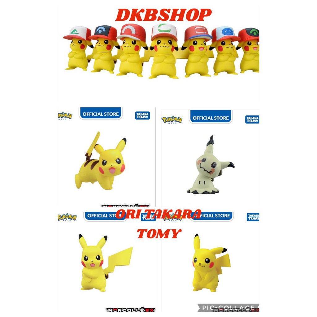 Figure Pikachu Moncolle Pikachu Figure Pokemon ORI Figure Moncolle Pichu Figure Moncolle Mimikyu