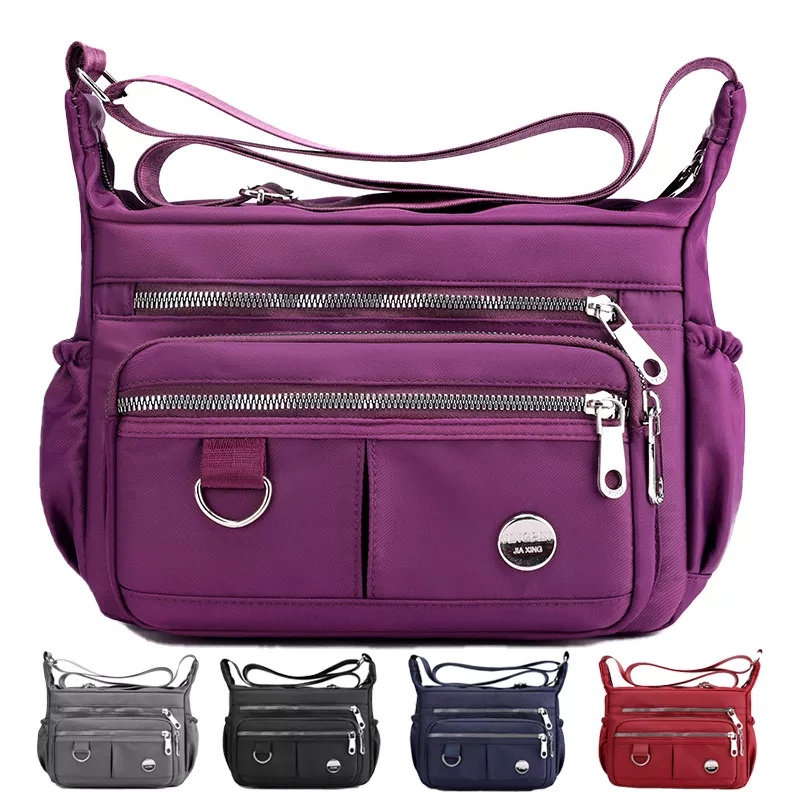 TAS SELEMPANG WANITA NYLON WATERPROOF IMPORT BISA DI JINJING SLING BAG 1136