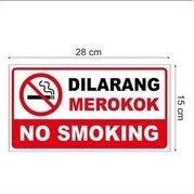 

stiker sgin LABEL DILARANG MEROKOK 28x15cm vinyl glosy