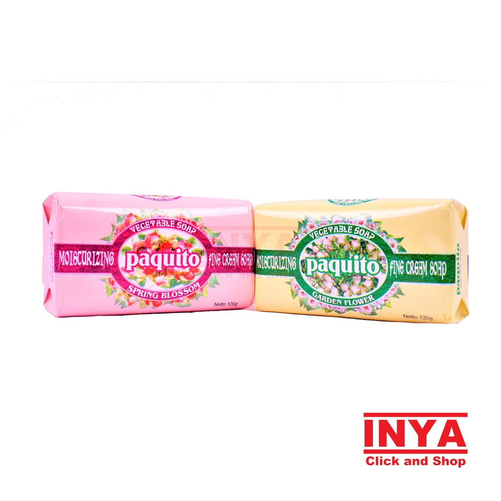 PAQUITO GARDEN FLOWER WHITE VEGETABLE SOAP 120gr - Sabun Batang
