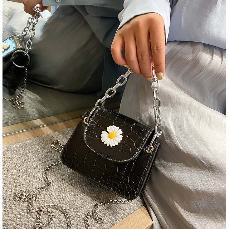 Tas Import Croco Mini Bunga Daisy Flower Selempang Premium TAS070