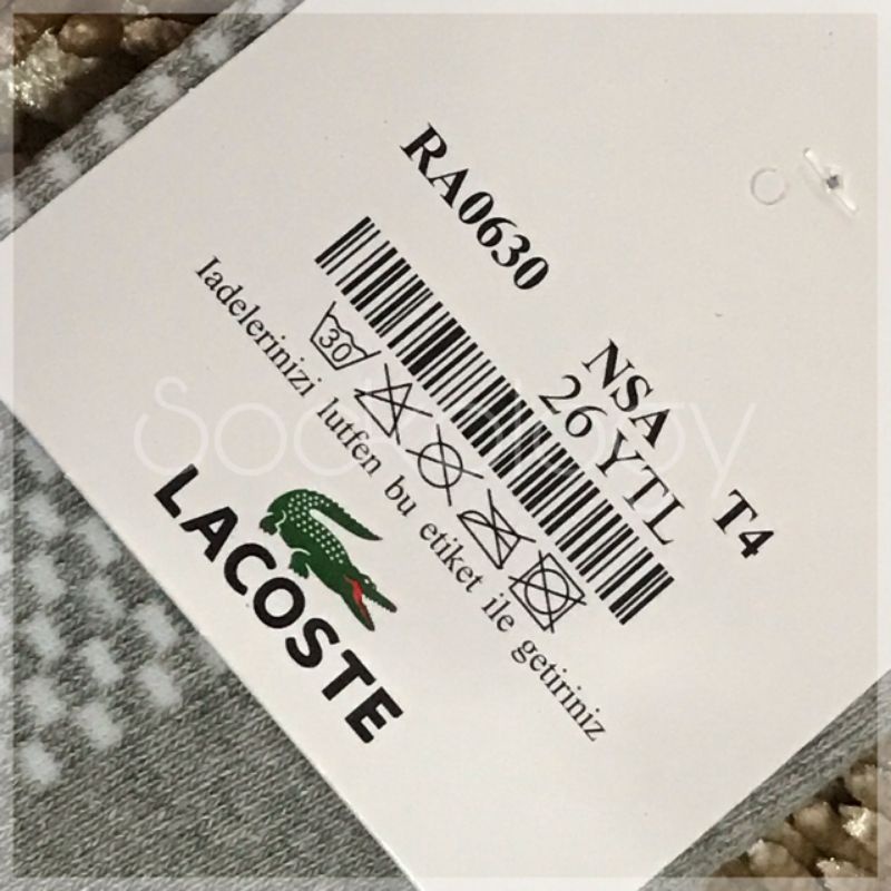 (min 3pcs @27.500) Kaos kaki Sport merk Lacoste 3/4 tebal (Premium Quality)
