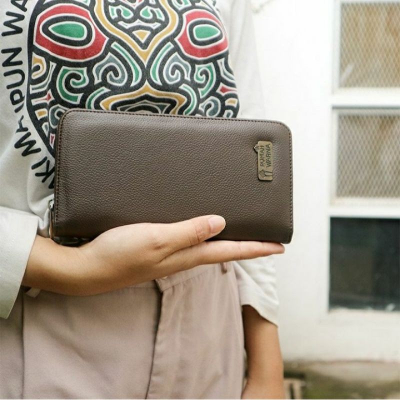 Dompet Ray Vynil Coklat Coffe Rumah Warna