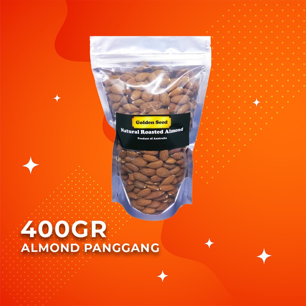 

KACANG ALMOND PANGGANG 400 gram - ROASTED ALMOND 400 gr