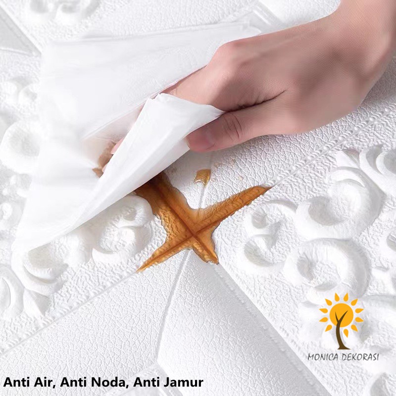 1 Wallpaper Dinding 3D Corak kotak-kotak 70*70cm Walpaper Stiker Dinding Dekorasi Kamar Best Seller-5