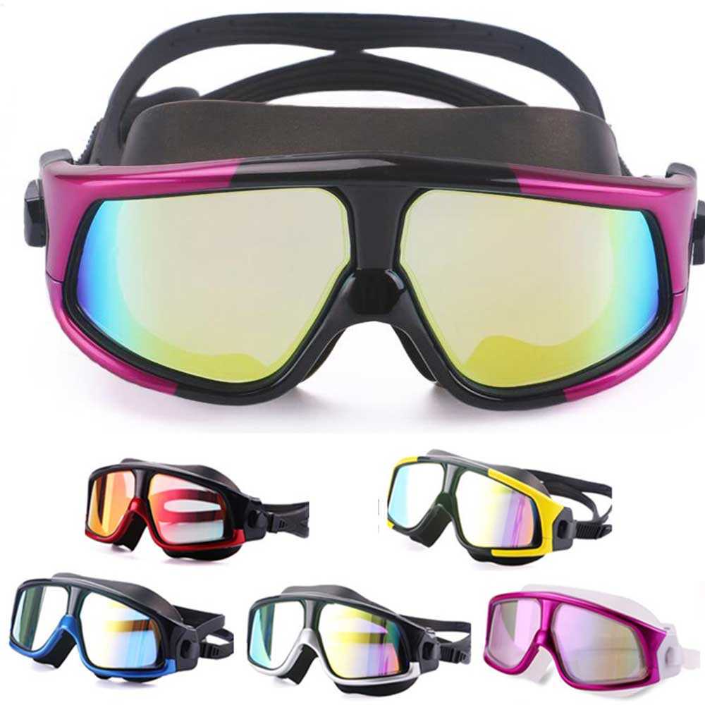 Kacamata Renang Diving Snorkling Large Frame Anti Fog UV / Kacamata Renang Dewasa Pria Wanita Speed / Kacamata Diving Snorkeling Full Bahan Kaca Pro Simple Ringan Swiming Googles Anti Radiasi / Kacamata Selam Ori Anti Kabur Kabut Embun Murah