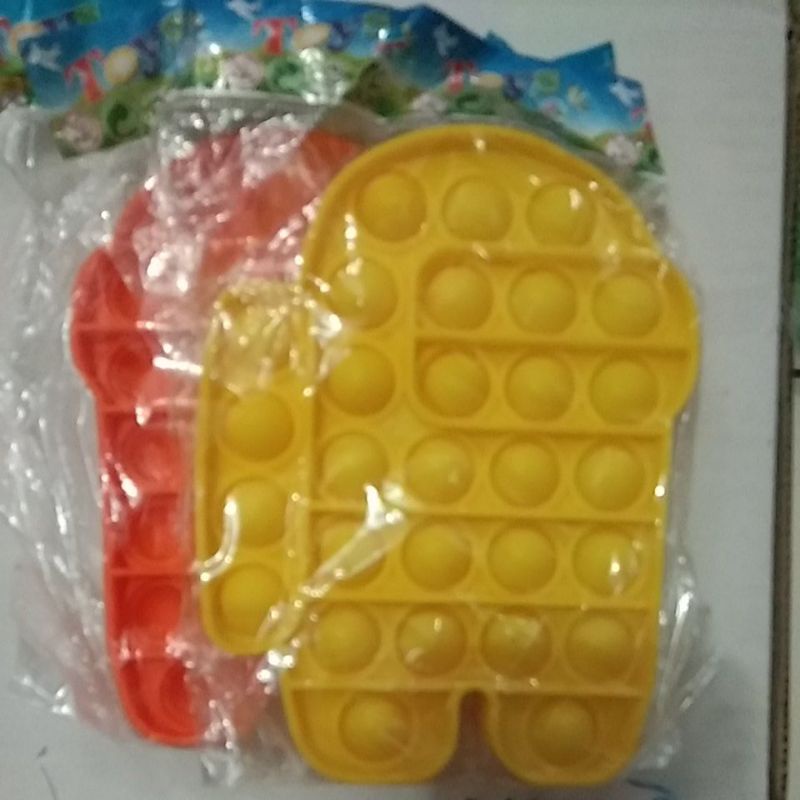 Mainan Fidget Pop It Bulat Warna Pelangi Untuk Penghilang Stress Anak-Amoung polos random