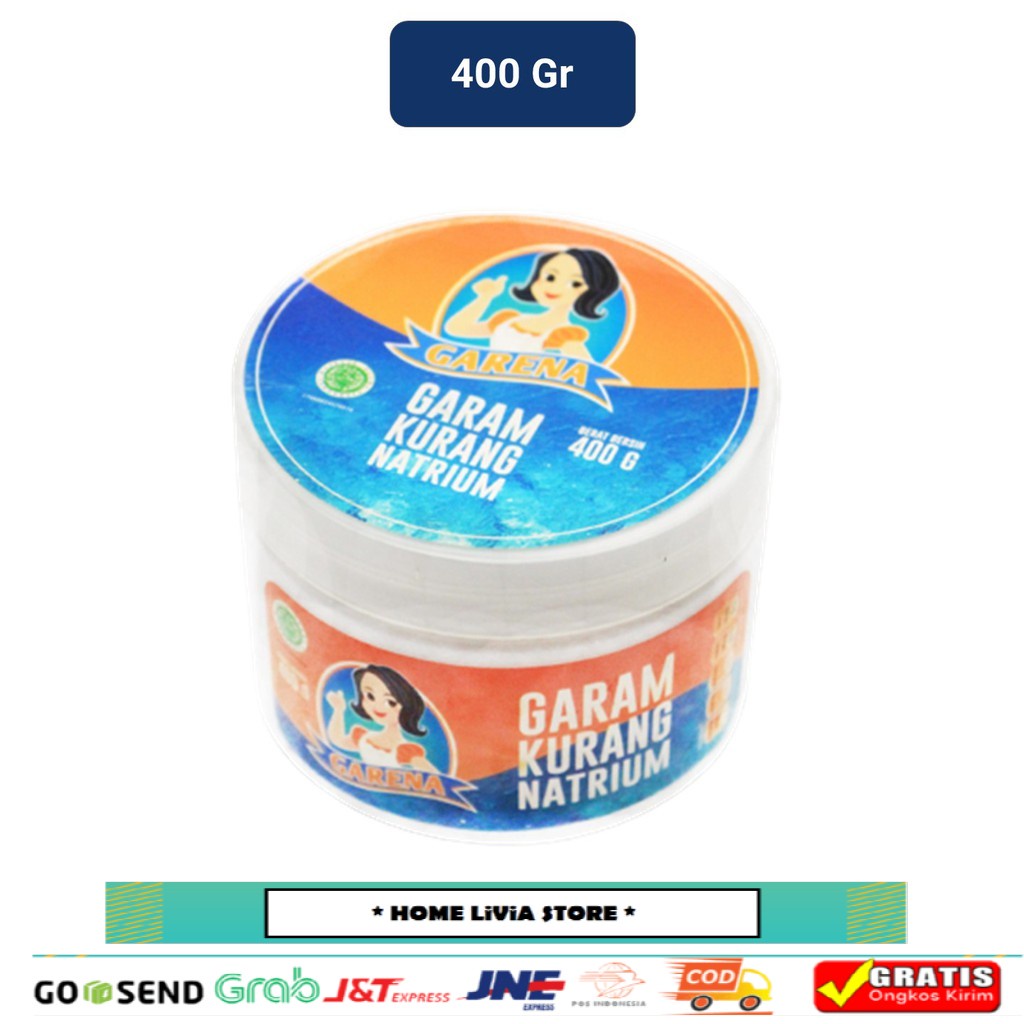 

Garena Garam Kurang Natrium 400gr