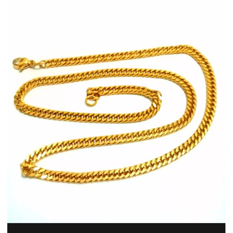 KALUNG RANTE TITANIUM 60 CM GOLD