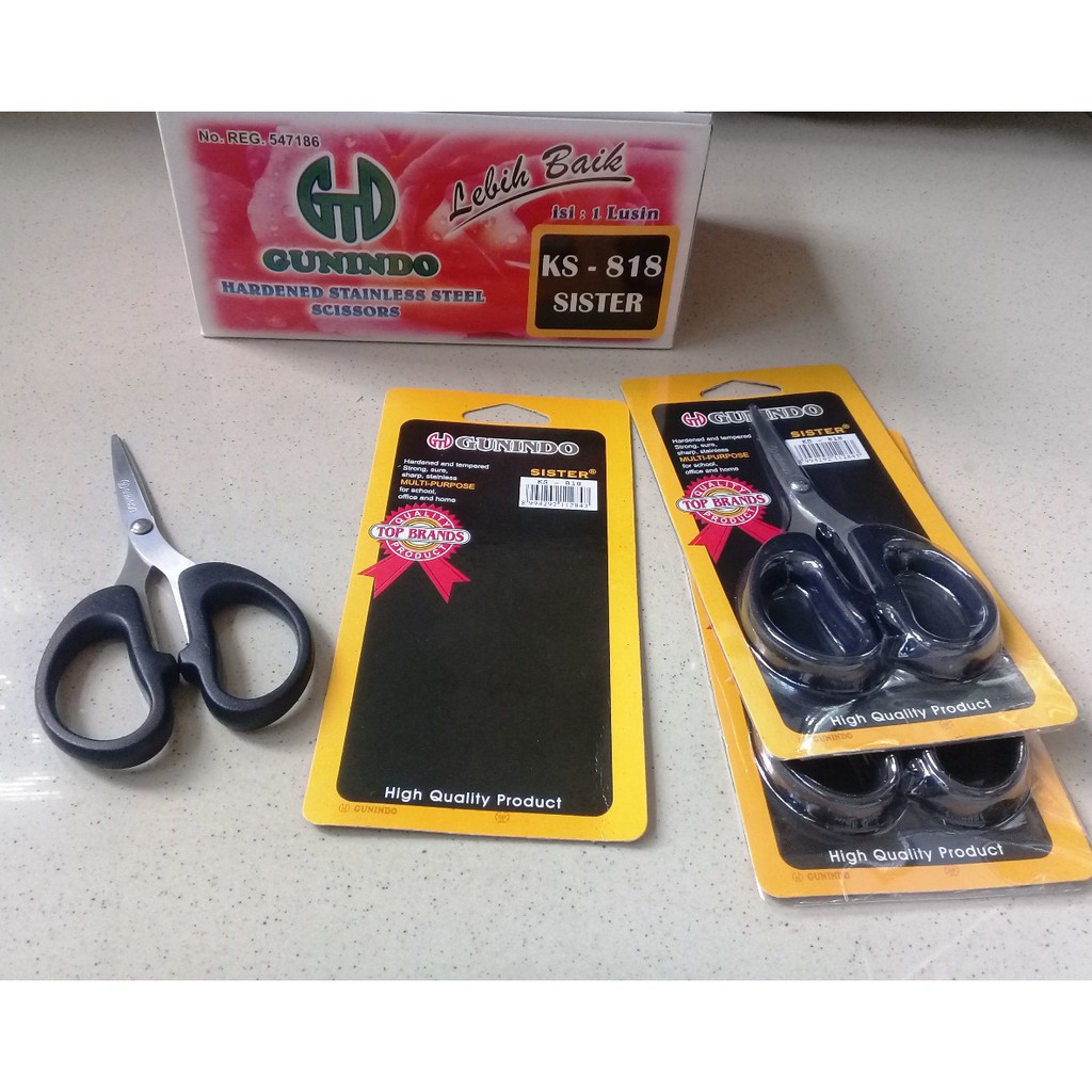 

Gunting Kecil Hardened Stainless Steel Scissors Gunindo KS-818