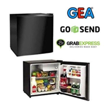 GEA Kulkas Portable Mini 46L Mini Bar RS-06DR Stainless Steel Door