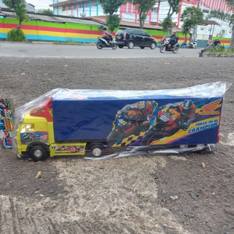 Mainan Truk Kontainer Uk Besar - Mobil Trailer Jumbo Anak Laki Cowok