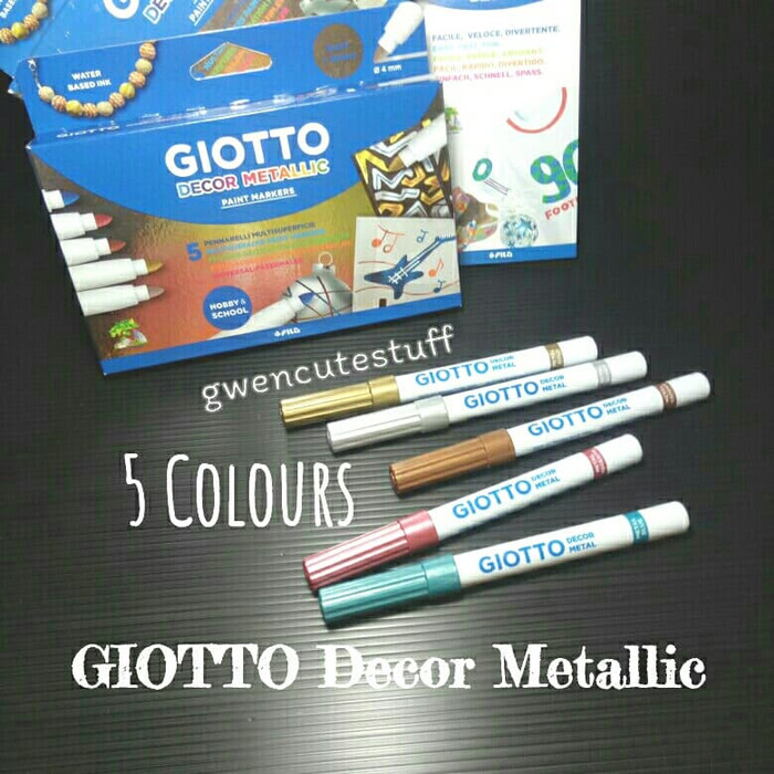 

GDM GIOTTO Decor Metallic 5 Colours in 1/Spidol 5 Warna Metalik