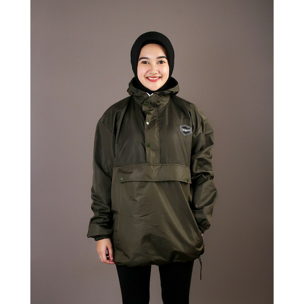 Jaket wanita parasut cagoule djb green-jaket wanita-jaket parasut ag011601cs5
