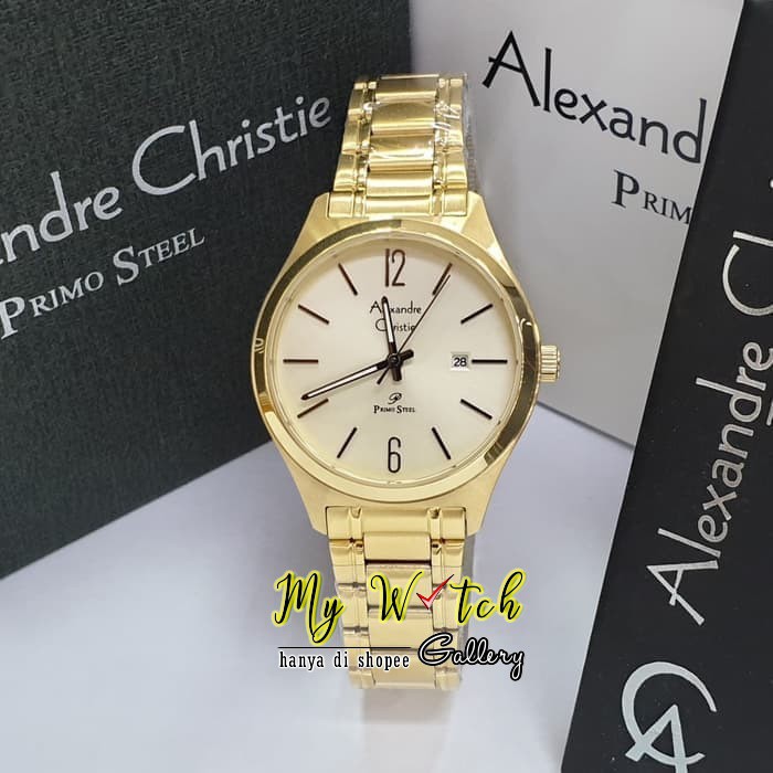 Jam Alexandre Christie Wanita 1009 Gold / Jam Alexandre Christie 1009 Original