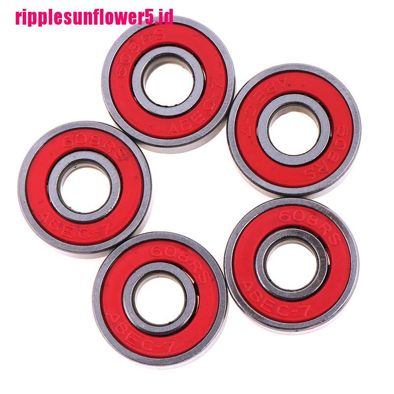 5pcs ABEC-7 608RS 8x22 X 7mm Ball Bearings Untuk Skateboard