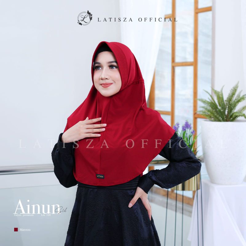 COD ☑️ LTS 128 HIJAB INSTAN AINUN ORI LATISZA / JILBAB BERGO SERUT INSTAN POLOS