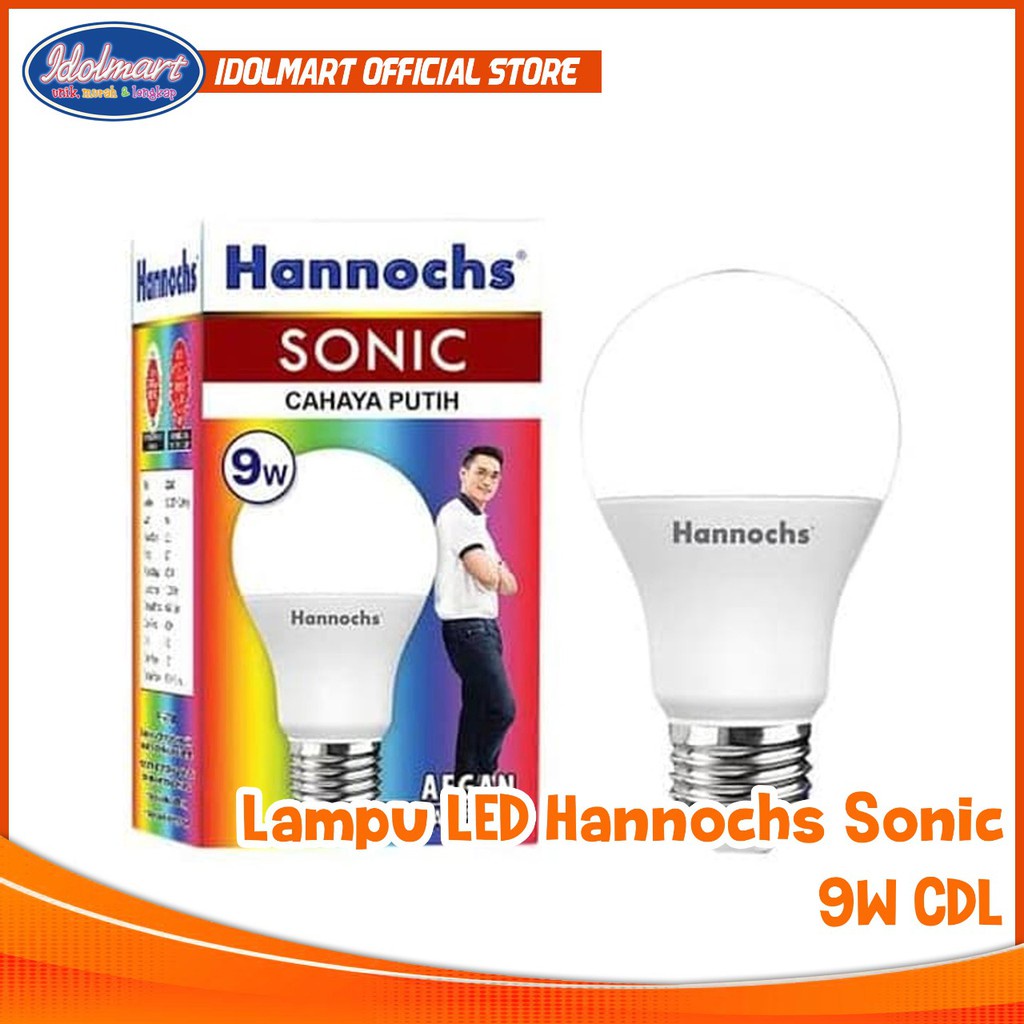 IDOLAKU Lampu Hannoch LED Sonic 9 Watt - Cahaya Putih