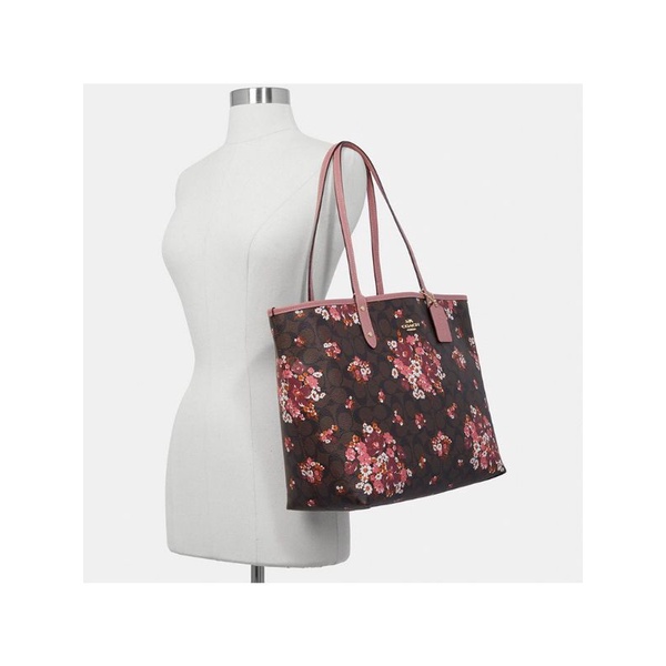 Coach Reversible City Tote With Medley Bouquet Print (F32084)