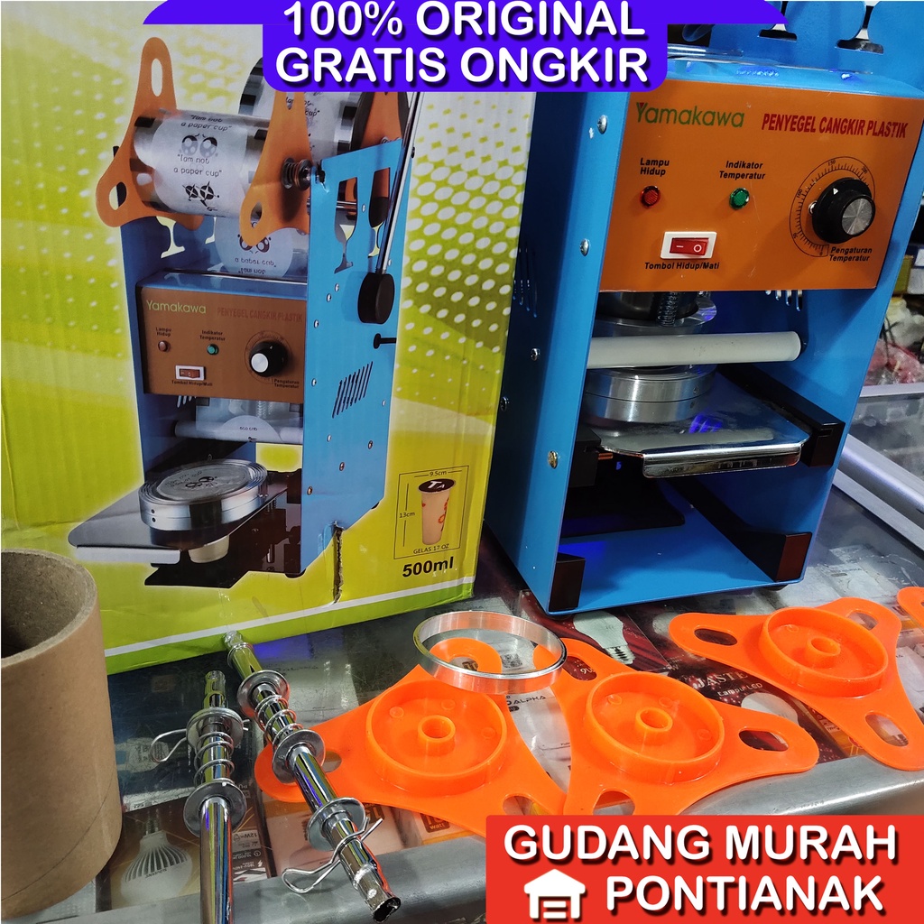 Cup Sealer Yamakawa / QME Press plastik untuk minuman jus anti tumpah