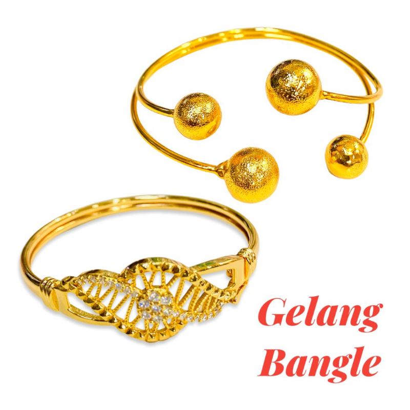gelang wanita//gelang bangle//gelang lapis emas//perhiasan// gelang