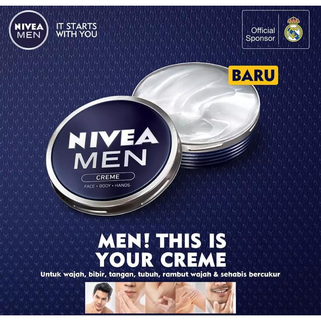 NIVEA MEN Creme Moisturizer - 15-75ml Krim Nivea