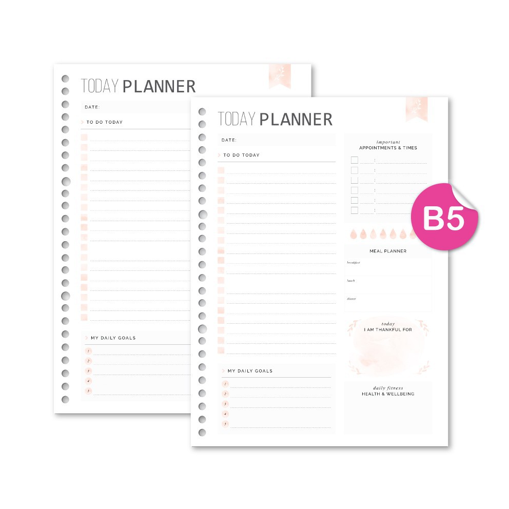 

Loose leaf B5 - Today Planner