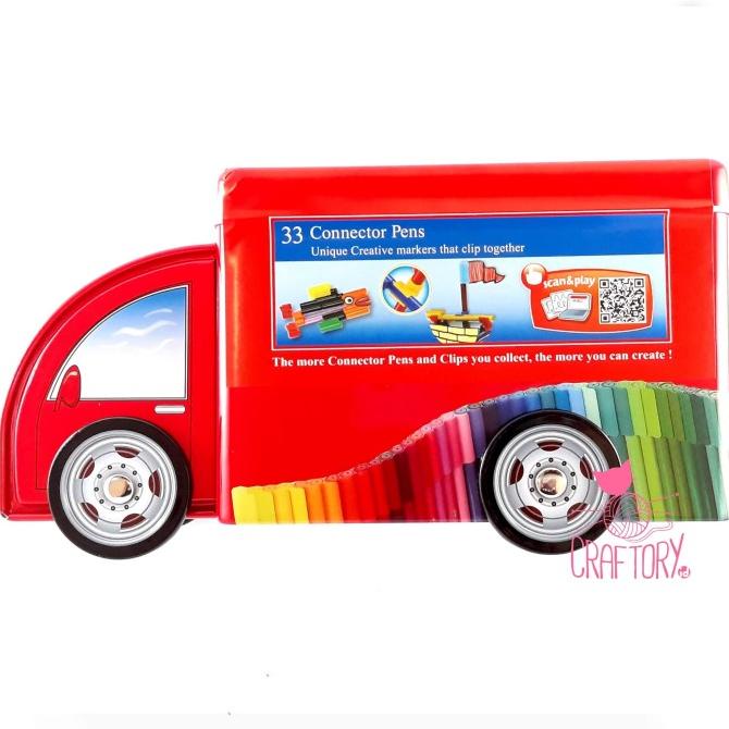 

(BISA COD) Faber Castell Connector Pen 33 Colors Spidol Warna Truck Tin SPECIAL Kode 915
