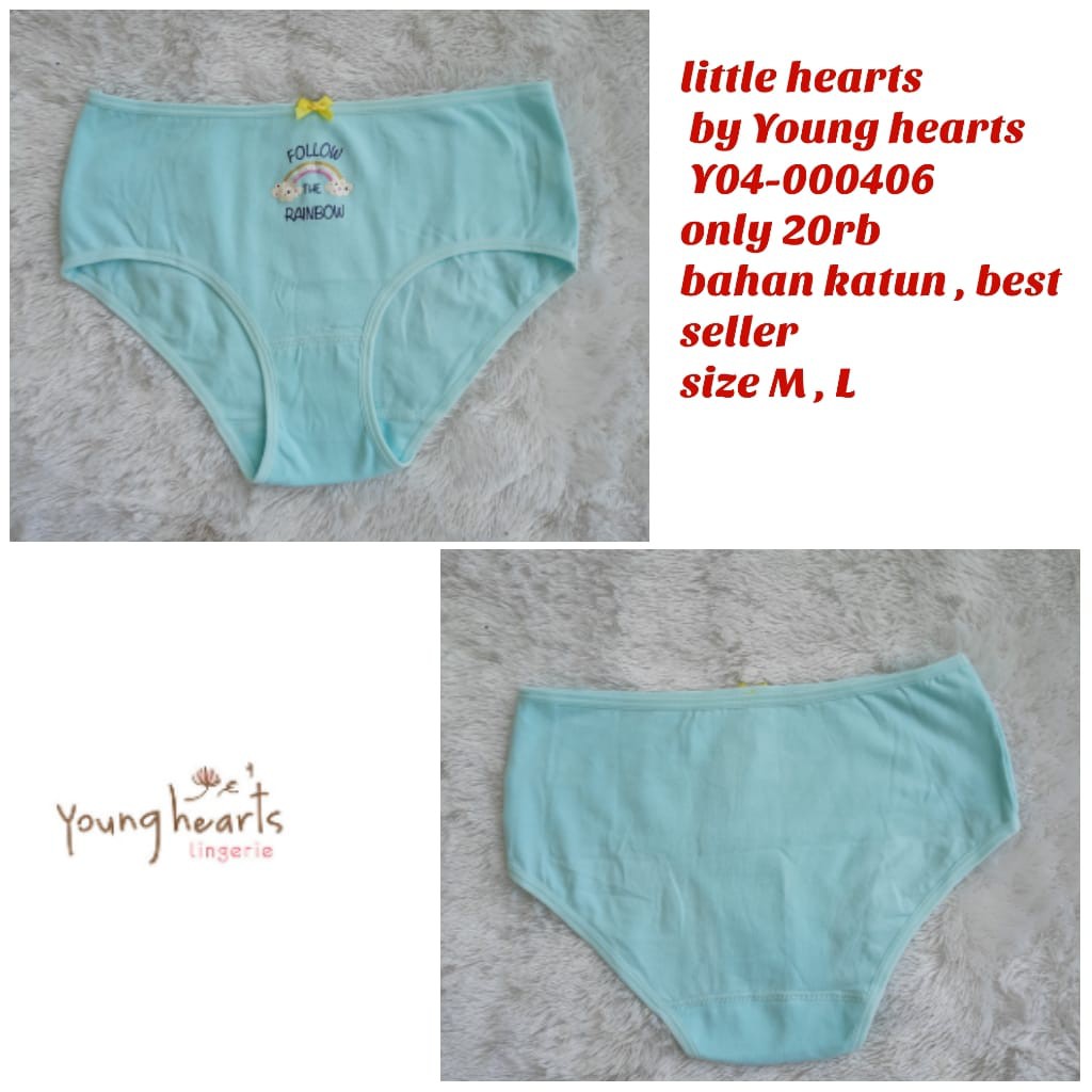 YOUNG HEARTS SALE PANTY REMAJA (CELANA DALAM WANITA) SZIE M L BAHAN KATUN Y04-000406
