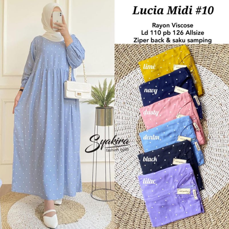 LUCIA MIDI DRESS - MIDI DRESS POLKA