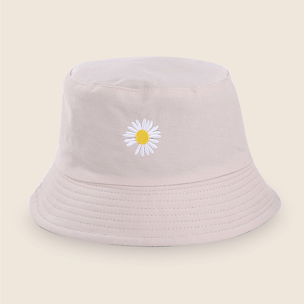 Topi Bucket Bordir Bunga Flower Premium Pria Wanita Distro Korea