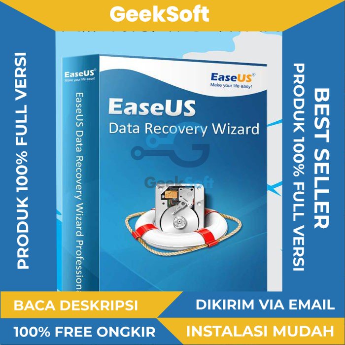 EaseUS Data Recovery Full Version Pro Lifetime - Software Pemulihan Data Profesional untuk Mengembalikan File Terhapus atau Hilang dari Hard Drive dan Perangkat Penyimpanan Lainnya Menyediakan Solusi Pemulihan Data Efektif dan Mudah Digunakan untuk WIN